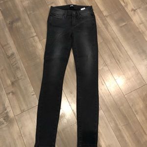 PAIGE Faded black skinny jeans